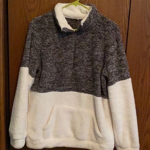 Long Sleeve Zip Sweatshirt Fleece Pullover